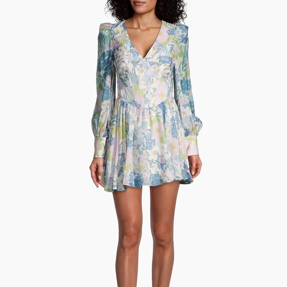 NWT Bardot Zelina Mixed Floral Minidress - Picture 1 of 8